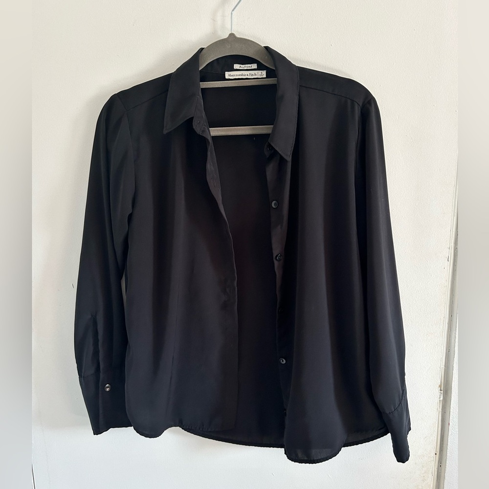 Boyfriend Black Button Up